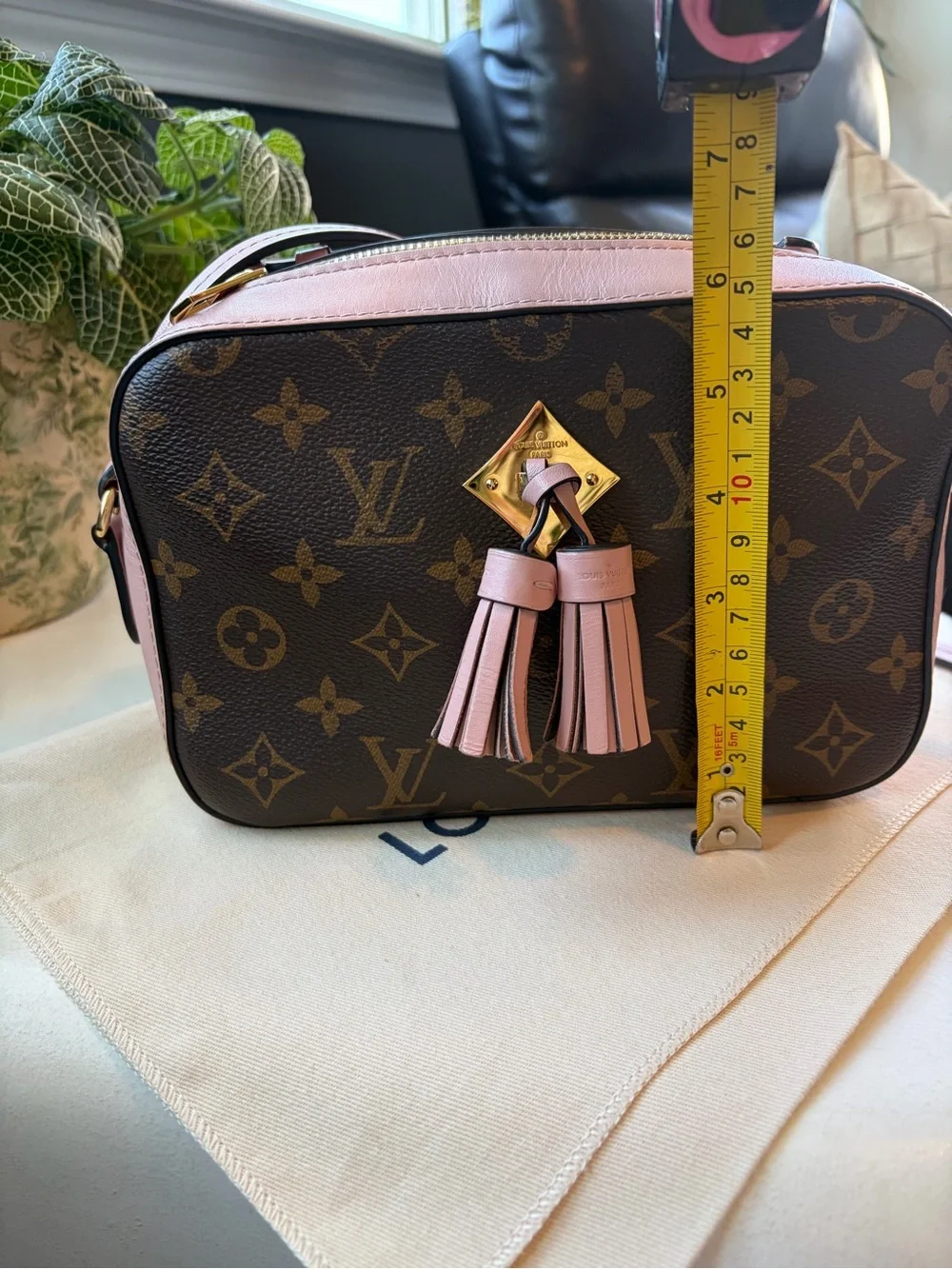 ✨ Louis Vuitton Saintonge Monogram Crossbody Bag – Rose Ballerine / Pink Trim ✨ - Picture 3 of 11